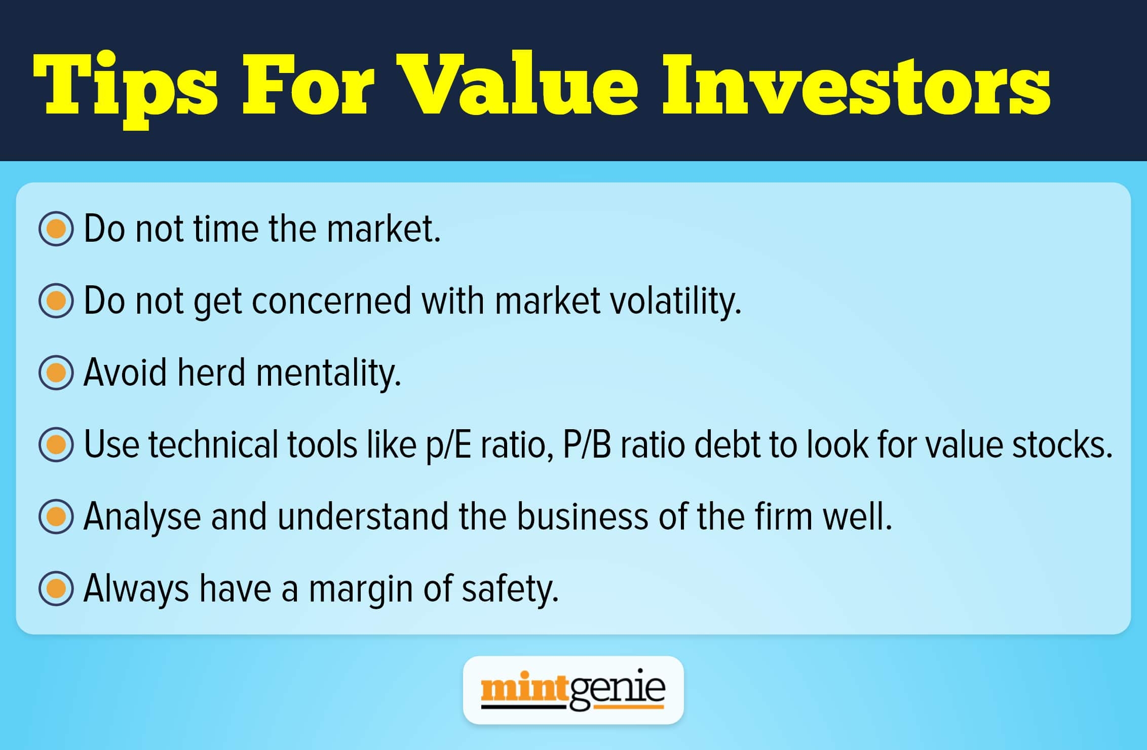 Tips for value investing