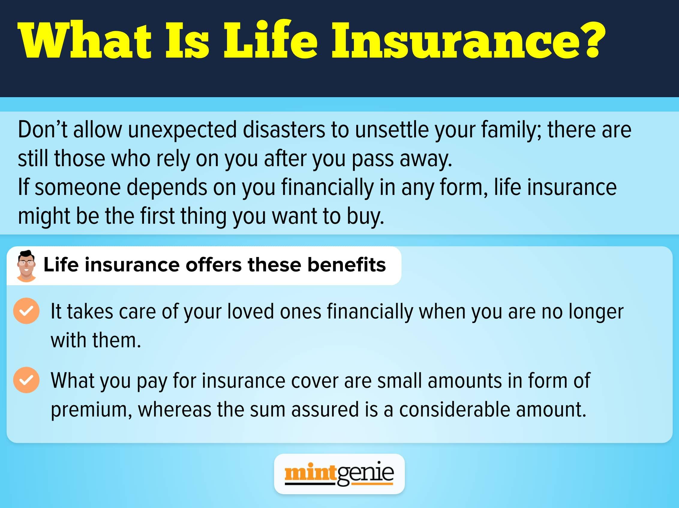 Life insurance is a contract between a policyholder and insurer.