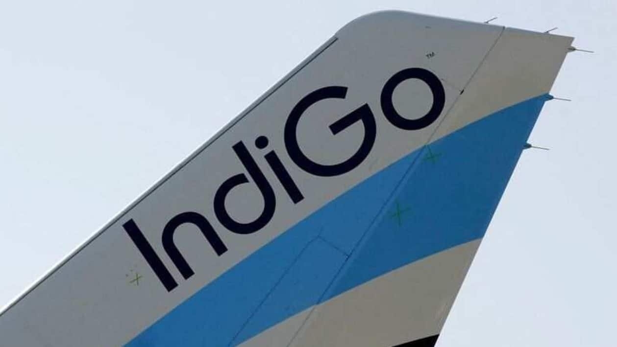 FILE PHOTO: The logo of IndiGo Airlines is pictured on a passenger aircraft on the tarmac in Colomiers near Toulouse, France, July 10, 2018. REUTERS/Regis Duvignau
