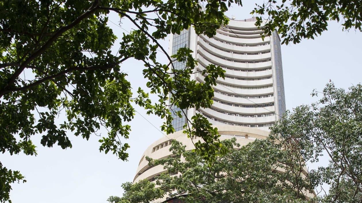 The Bombay Stock Exchange (BSE) in Mumbai, India, on Tuesday, May 17, 2022. State-run insurer Life Insurance Corporation of India plunged early in its Mumbai trading debut after a�record�initial public offering that priced at the top of the range and was oversubscribed nearly three times. Photographer: Samyukta Lakshmi/Bloomberg
