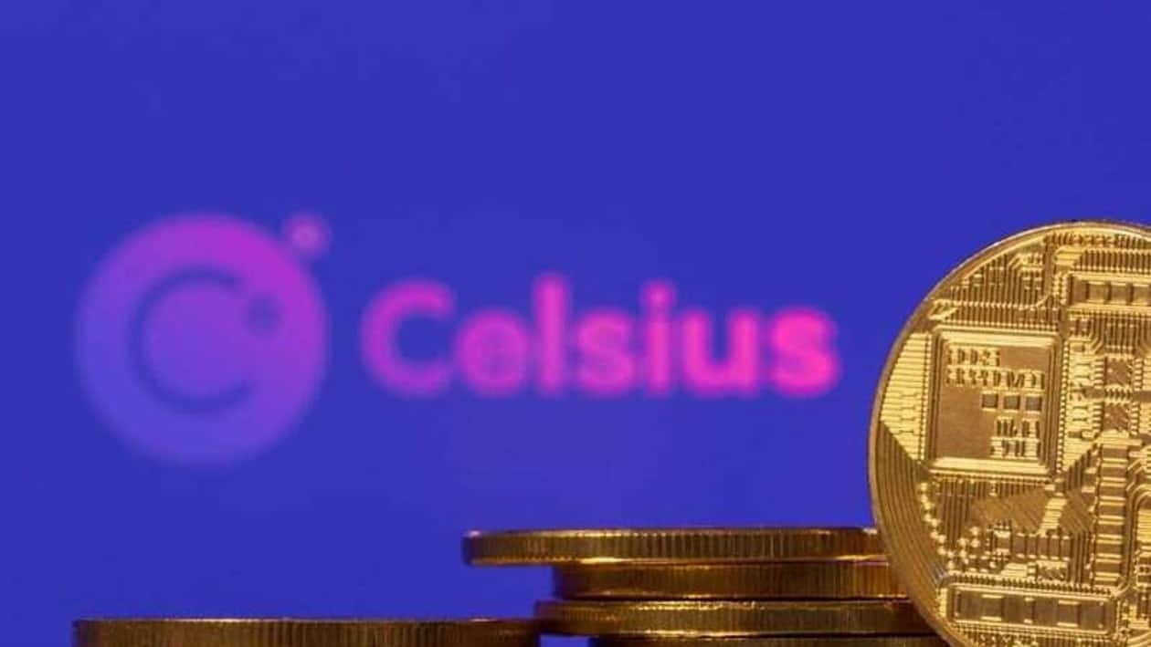 FILE PHOTO: Celsius logo and representation of cryptocurrencies are seen in this illustration taken, July 7, 2022. REUTERS/Dado Ruvic/Illustrations