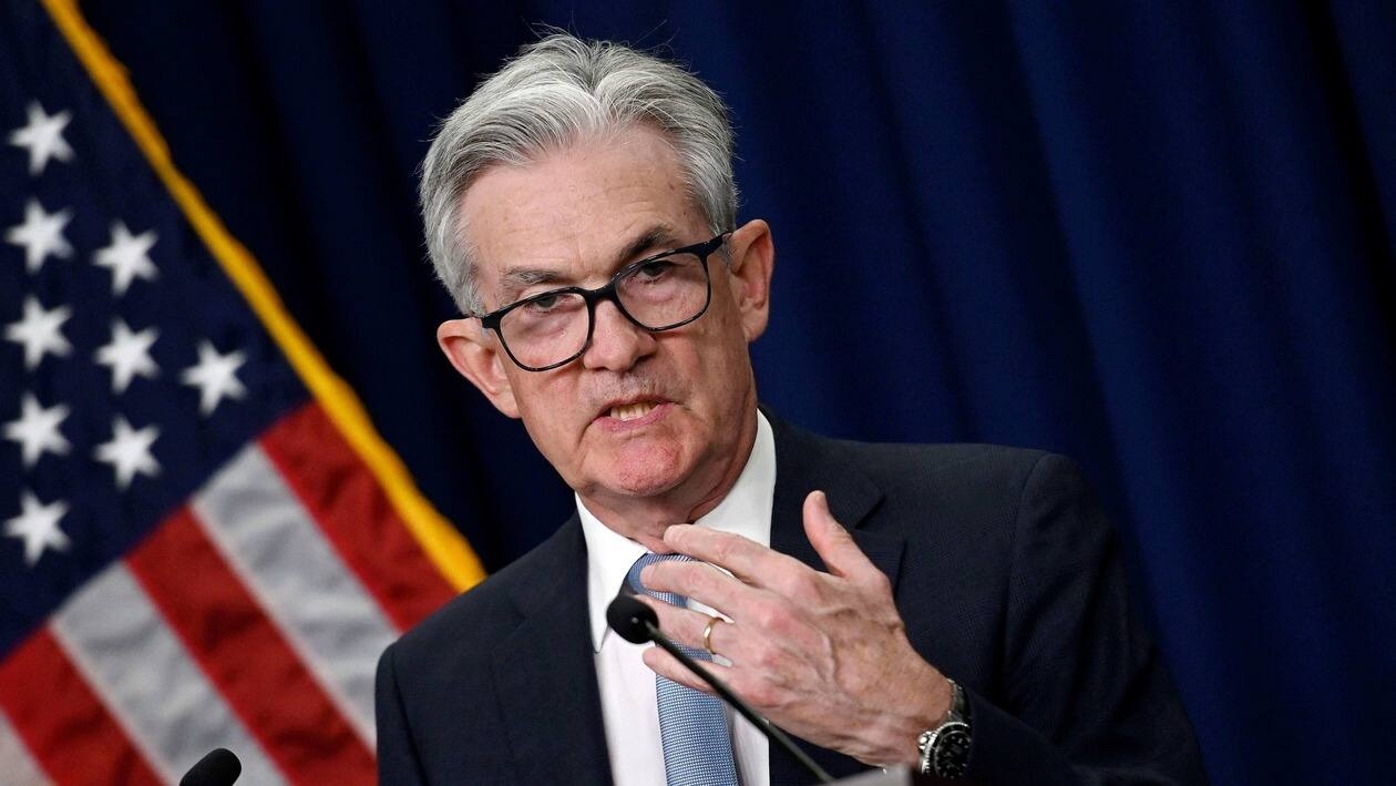 US Federal Reserve Chair Jerome Powell speaks at a news conference on interest rates, the economy and monetary policy actions, at the Federal Reserve Building in Washington, DC, June 15, 2022. (Photo by Olivier DOULIERY / AFP)
