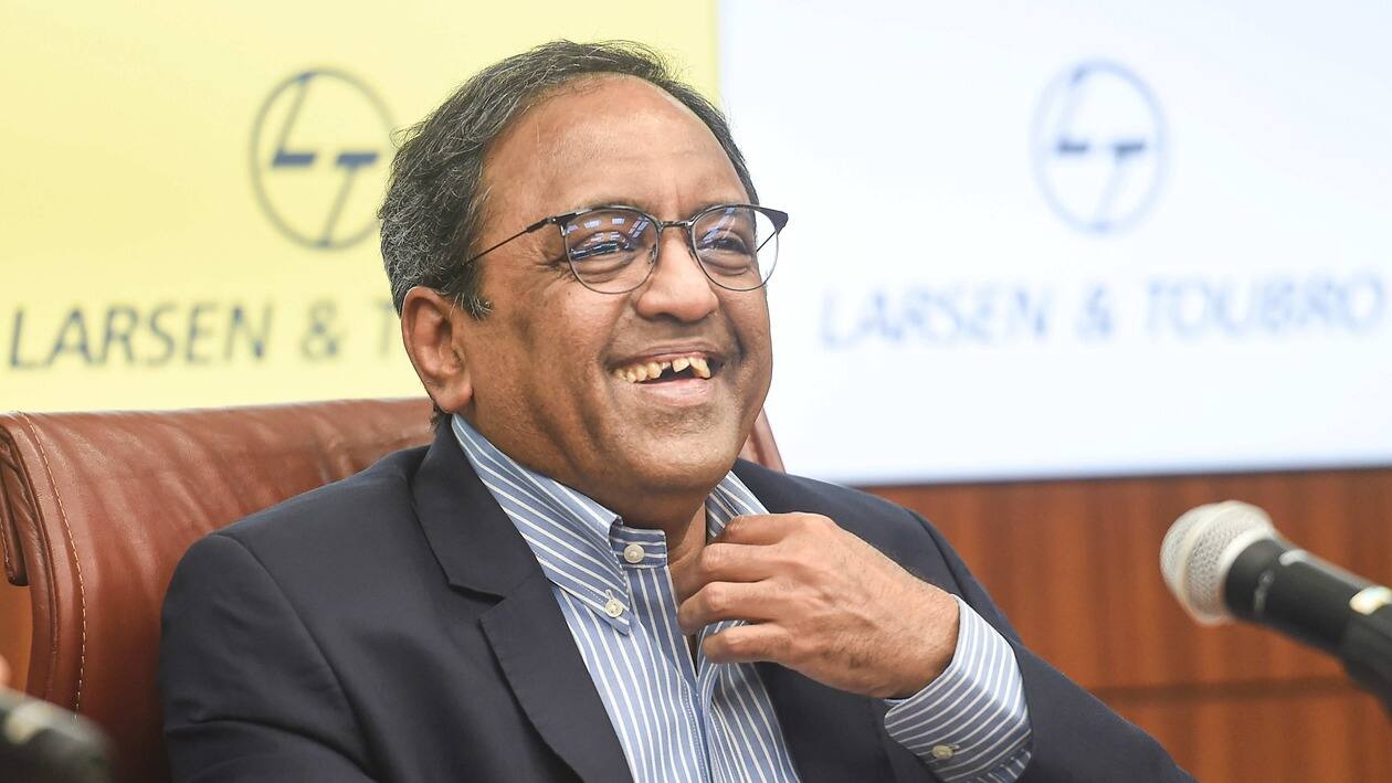 Mumbai: Larsen & Toubro CEO and MD S N Subrahmanyan interacts with the media during the company's Q4 FY 22 results, in Mumbai, Thursday, May 12, 2022. (PTI Photo/Kunal Patil)(PTI05_12_2022_000156B)