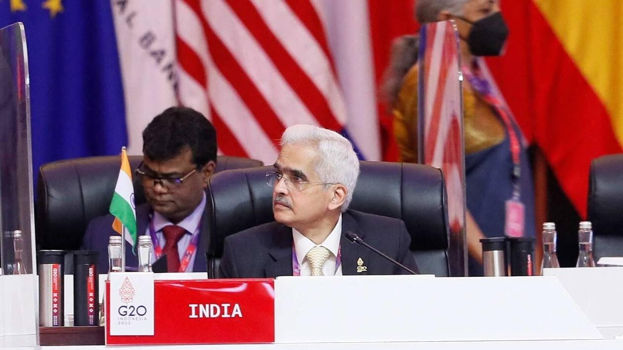 Reserve Bank of India (RBI) Governor Shaktikanta Das attends the G20 Finance Ministers and Central Bank Governors Meeting in Nusa Dua, Bali, Indonesia, 15 July 2022. Made Nagi/Pool via REUTERS