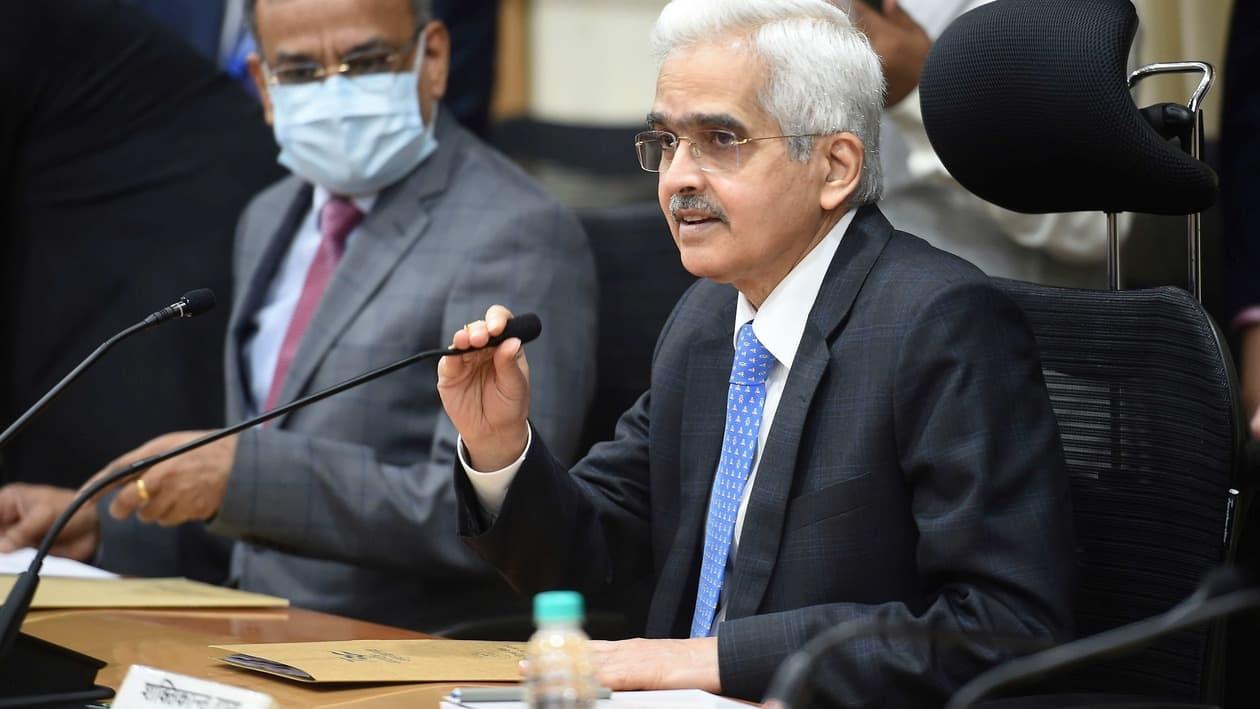 Reserve Bank of India (RBI) Governor Shaktikanta Das speaks during a press conference at the RBI headquarters in Mumbai, India, Friday, Aug. 5, 2022. India's central bank on Wednesday raised its key interest rate by 50 basis points to 5.4% in its third such hike since May as it focuses on containing inflation. (AP Photo)