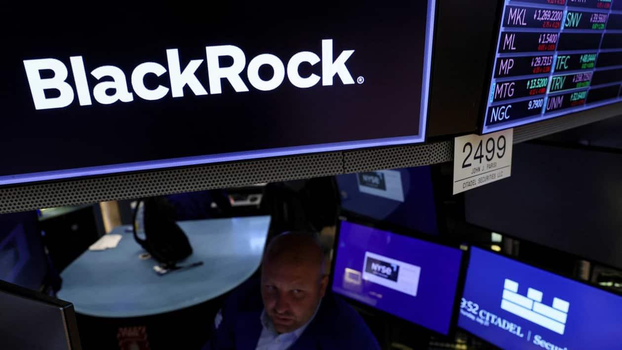 A specialist trader works at the post where BlackRock is traded on the floor of the New York Stock Exchange (NYSE) in New York City, U.S., July 21, 2022.  REUTERS/Brendan McDermid