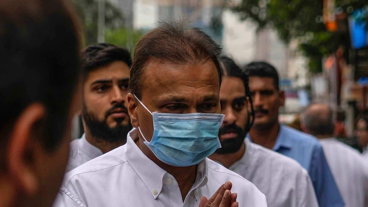 Anil Ambani, Chairman of Reliance Group, arrives to attend the funeral of Cyrus Mistry, former chairman of Indian conglomerate Tata Sons, in Mumbai, India, Tuesday, Sept. 6, 2022. The Indian-born Irish businessman died in an accident on Sunday after his car crashed into a road divider in western India, police said. He was 54. (AP Photo/Rafiq Maqbool)