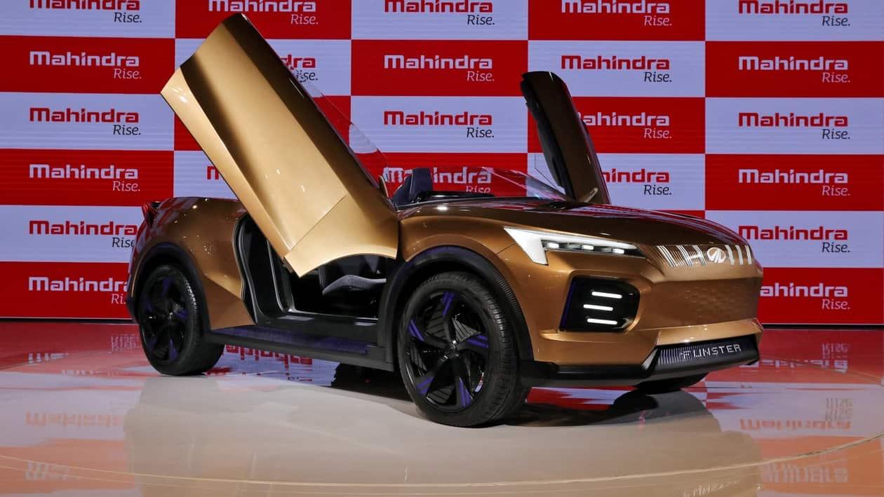 FILE PHOTO: Mahindra Funster electric concept SUV is on display after it was unveiled at the India Auto Expo 2020 in Greater Noida, India, February 5, 2020. REUTERS/Anushree Fadnavis/File Photo