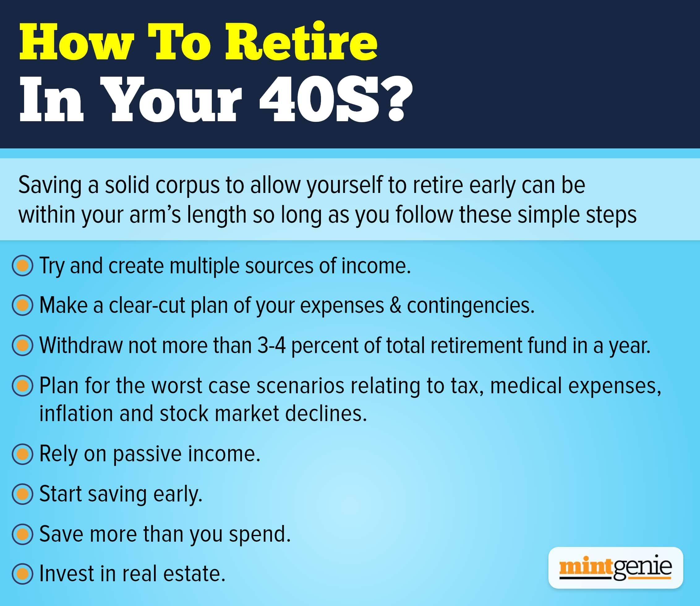 We explain how to retire in your 40s