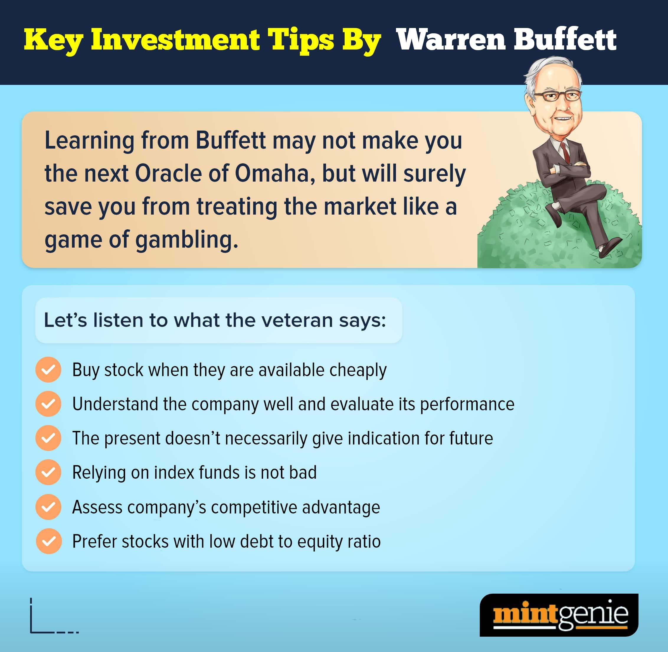 Warren Buffett says that investors should assess company's competitive advantage before investing into it.