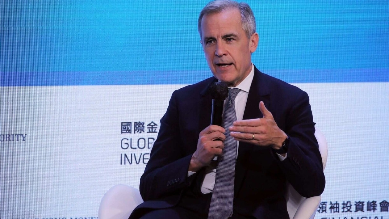 Mark Carney, vice chair and head of transition investing for Brookfield Asset Management Inc., speaks during the Global Financial Leaders� Investment Summit in Hong Kong, China, on Wednesday, Nov. 2, 2022. Global bankers descended on Hong Kong for a major summit as the city seeks to relaunch itself as an international finance center after years of pandemic-induced isolation and a crackdown on dissent. Photographer: Paul Yeung/Bloomberg
