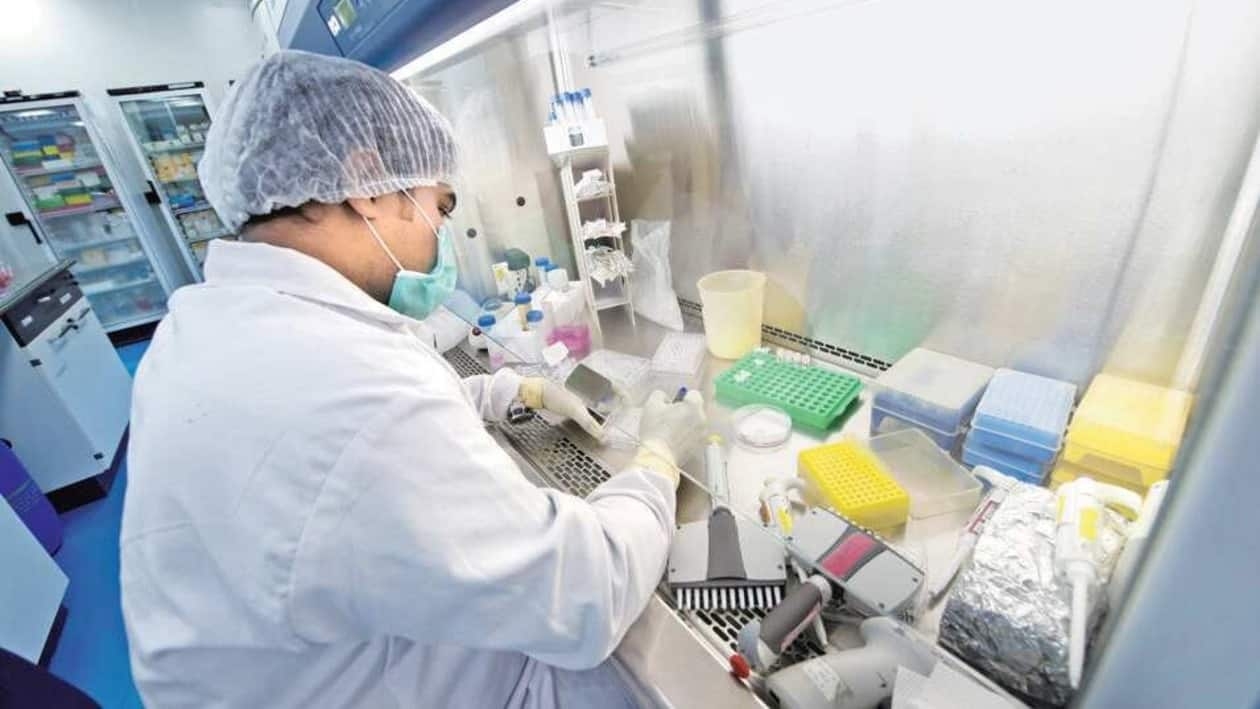 An experiment underway at one of the labs at Biocon Research Centre at Biocon Park in Bangalore. Photo by Aniruddha Chowdhury/Mint