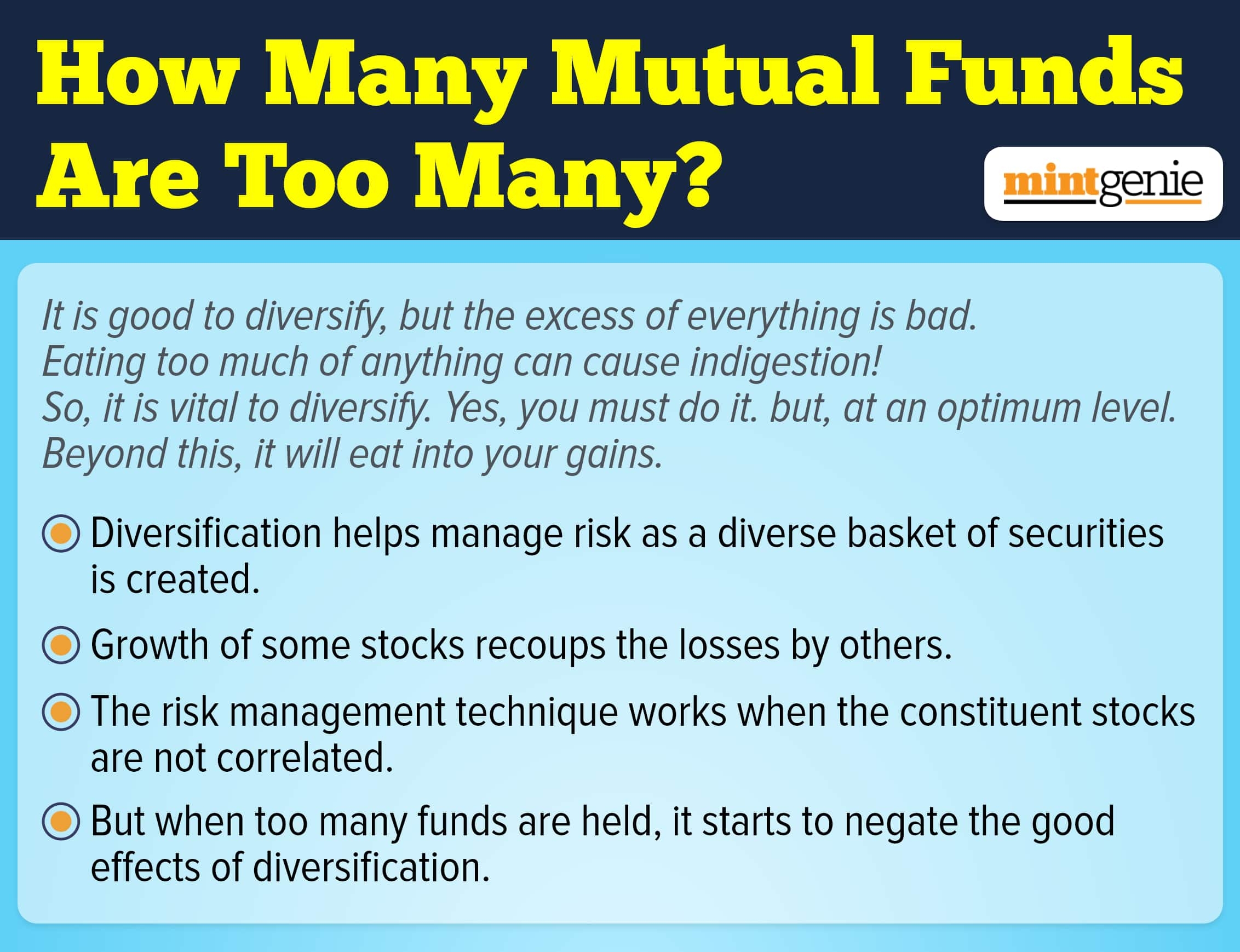 We explain how many mutual funds are too many.