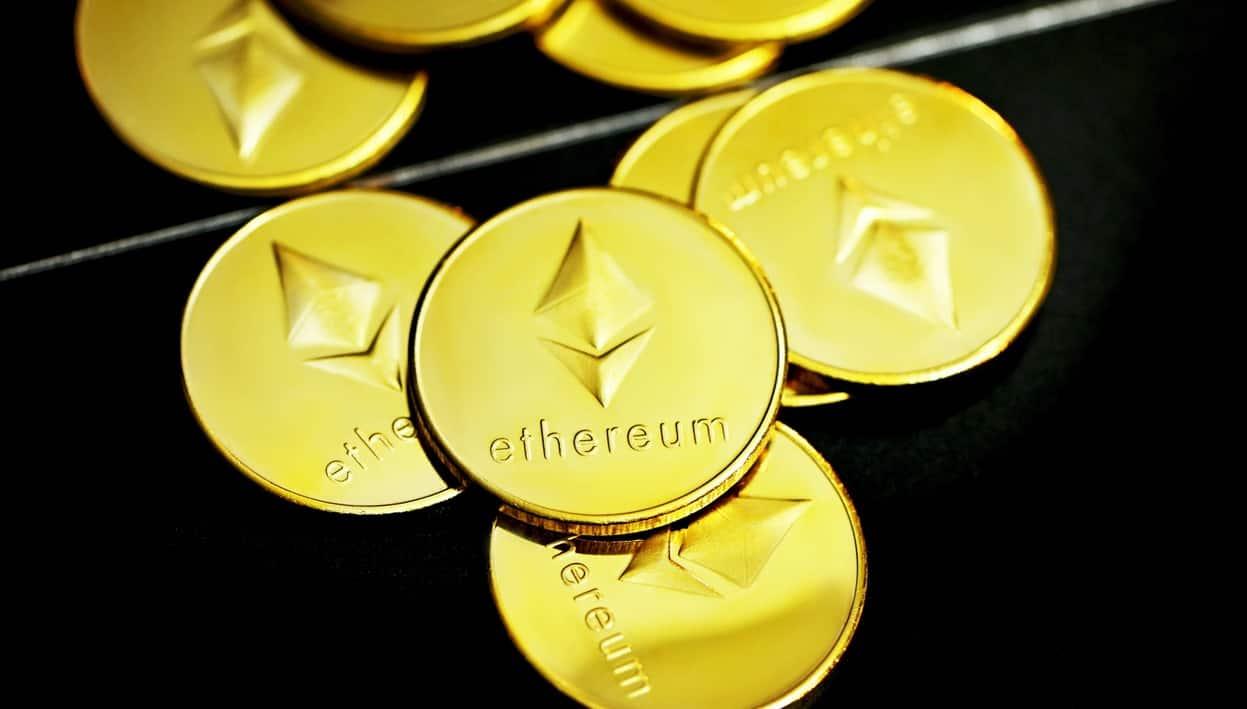 Ether jumped more than 5.6 percent at one point to cross above $1,400 before paring its gain