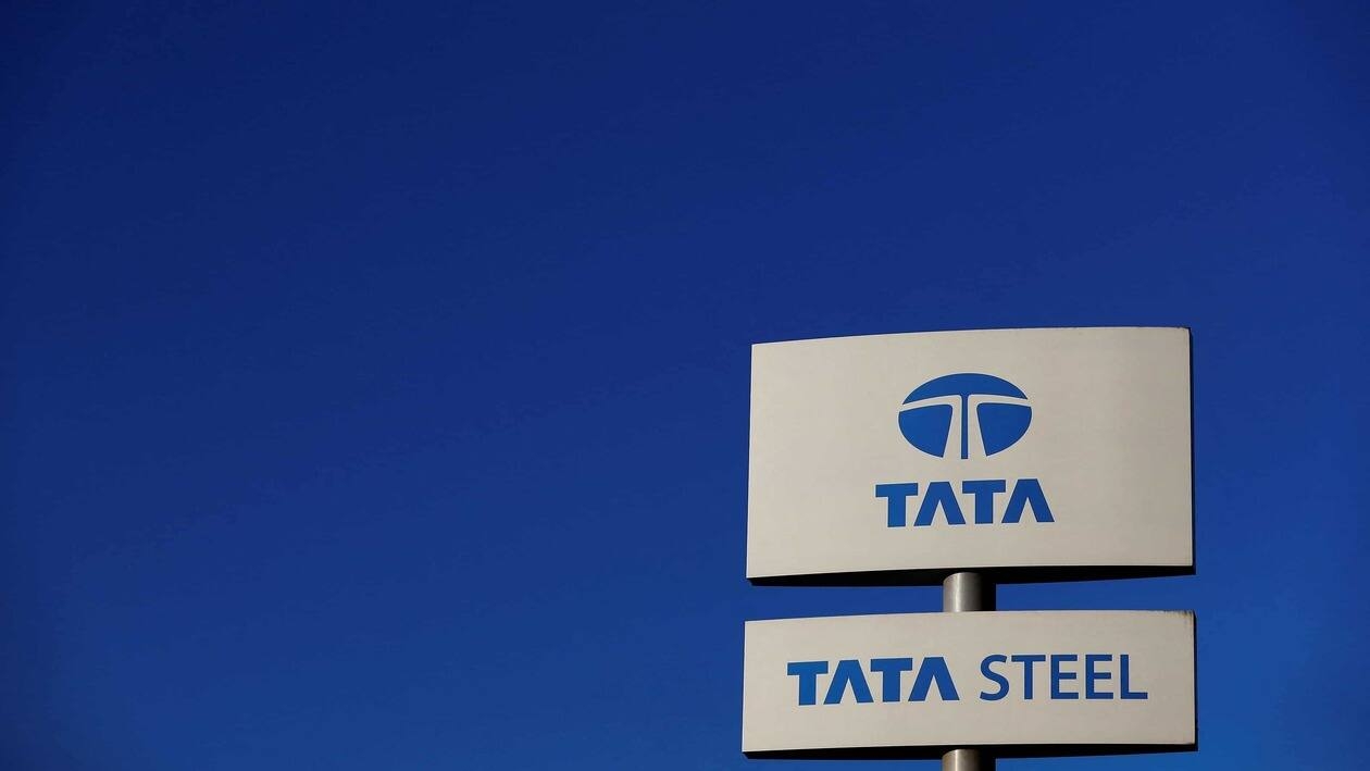 FILE PHOTO: A company logo is seen outside the Tata steelworks near Rotherham in Britain, March 30, 2016. REUTERS/Phil Noble/File Photo