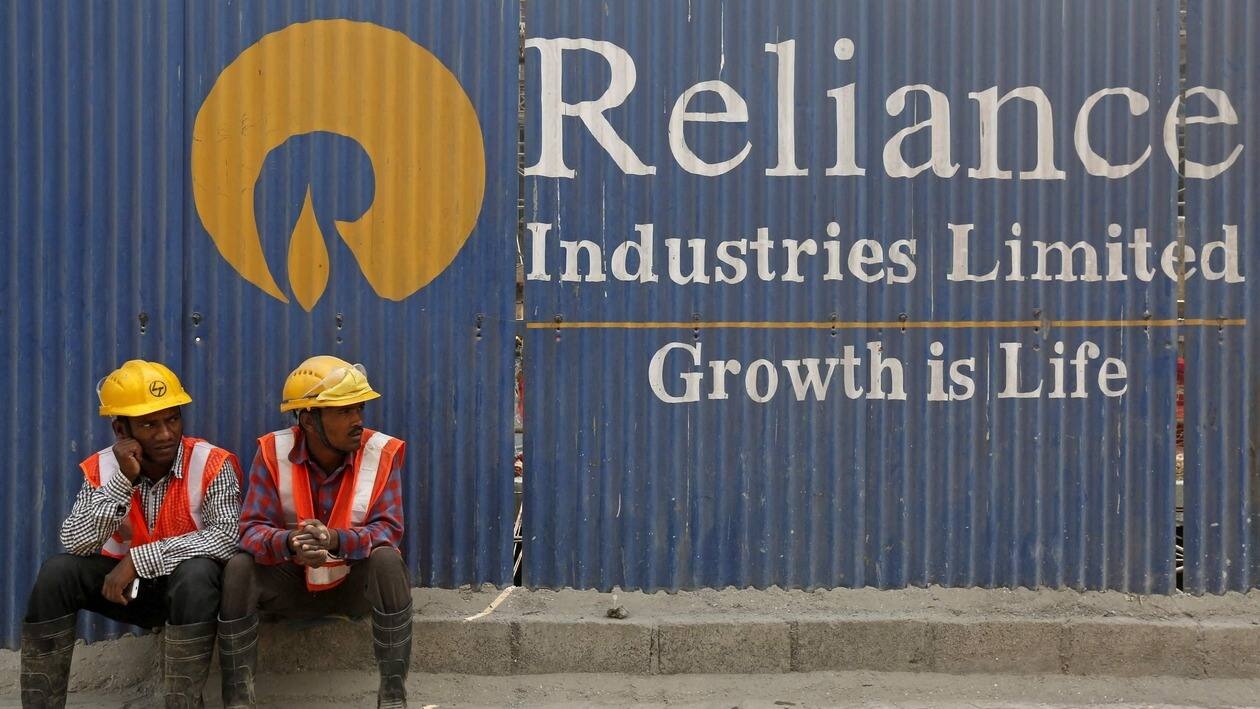 Reliance Industries traded in the red on Wednesday